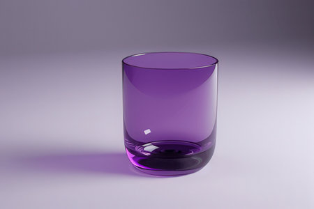Empty glass on a white background. 3d rendering. Computer digital drawing.の素材