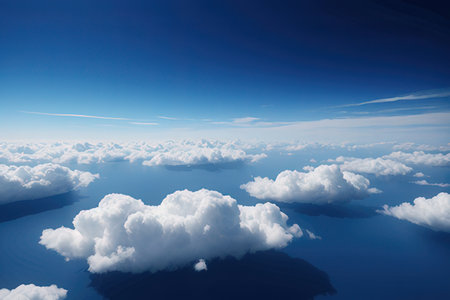 Aerial view of clouds in the blue sky. Nature composition.の素材