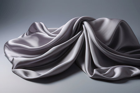 Smooth elegant gray silk or satin can use as background. 3d renderの素材