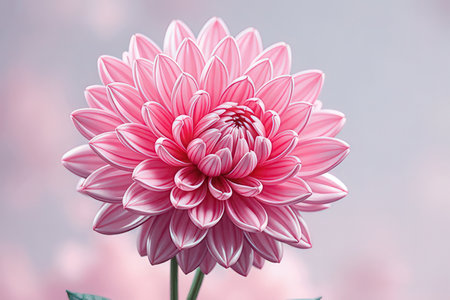 Pink dahlia flower on blurred background. Close up. Nature.の素材