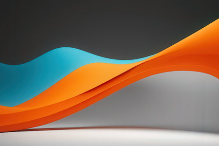 Abstract orange and blue wavy background. Vector illustration. Eps 10の素材