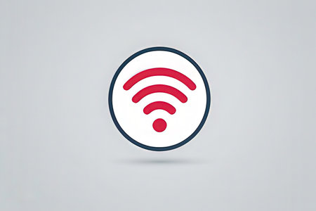 WiFi symbol on a white background. 3d illustration. Technology concept.の素材