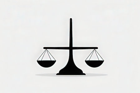 Scales of justice on a white background. 3d illustration.の写真素材