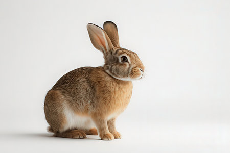 Cute little bunny on white background, studio shot. Animal theme