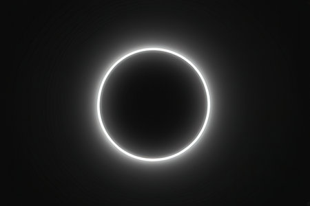 abstract background with a glowing circle in the center. neon lights