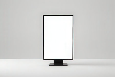 Blank billboard on a white background. 3d rendering mock upの写真素材
