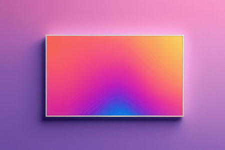 Illustration of colorful abstract background with a blank frame in the middleの写真素材