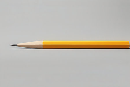 Pencil isolated on a white background. 3d rendering image.