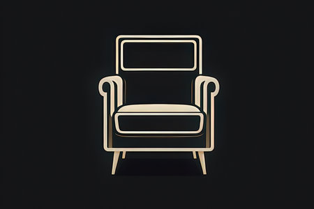 Luxury armchair on a black background. 3d renderingの写真素材