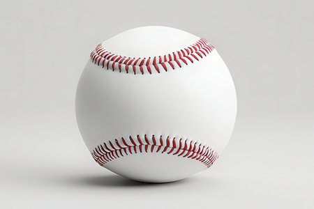 Baseball ball isolated on a white background. 3d rendering.
