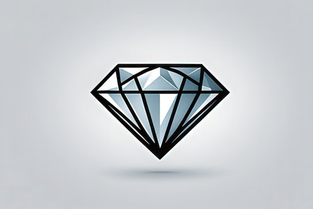 Illustration of a diamond on a white background, 3d renderingの写真素材