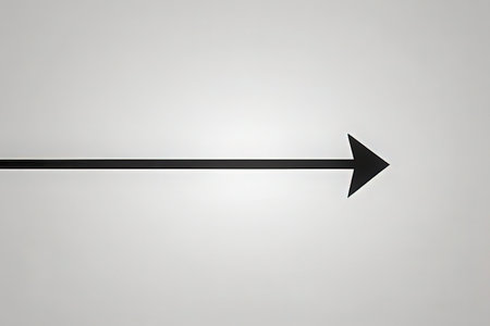 3d rendering of an arrow pointing in the direction of the rightの写真素材