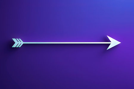 3d rendering of arrow on a blue background. 3d illustration.の写真素材