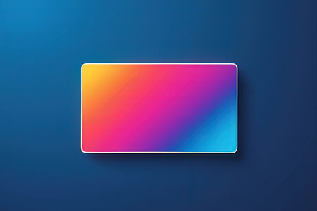 Colorful gradient background with frame for text. 3d rendering.の写真素材