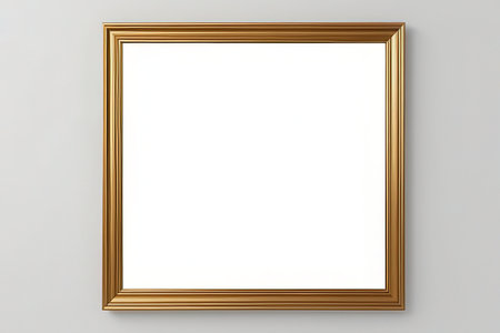 blank picture frame on white wall background. 3d rendering mock up
