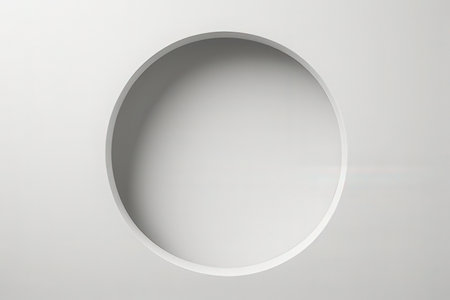 Circle on a white background. 3d rendering, 3d illustration.の写真素材