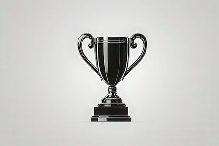 3d rendering of a trophy on a white background with space for textの写真素材