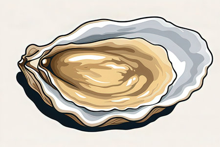 Oyster vector illustration. Hand drawn sketch of oyster.
