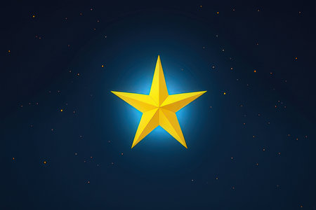 Star on the background of the starry sky. Vector illustration.の写真素材