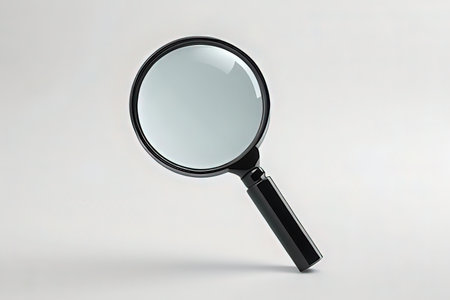 Magnifying glass on a white background. 3d render illustration.の写真素材