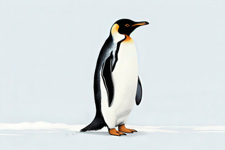 Penguin isolated on white background. 3d render illustration.の写真素材