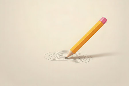 Pencil with eraser on a white background. 3d illustrationの写真素材