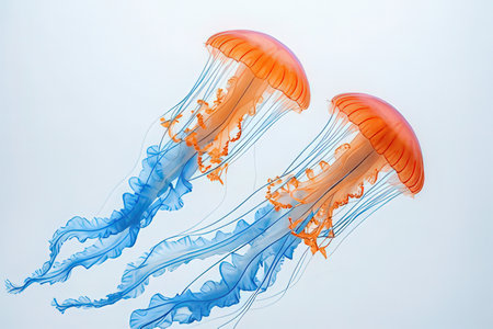 jellyfish isolated on white background. 3d render illustration.