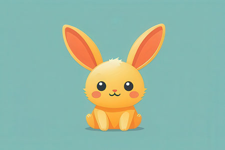 Cute Easter bunny. Vector illustration of a cute Easter bunny.