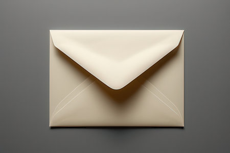 Envelope isolated on black background. 3d render illustration.