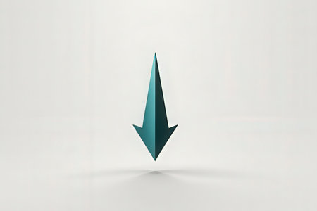 Arrow icon on white background, 3d render. Computer digital drawing.