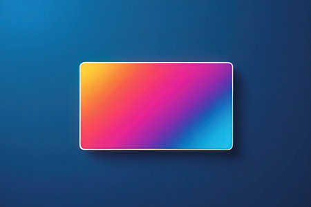 Colorful tablet on blue background. 3d illustration. Mock up