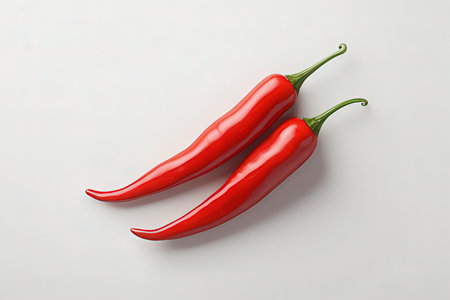 Red hot chili peppers isolated on white background. 3d illustration.