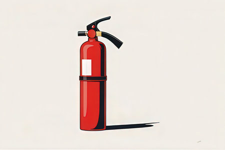 Fire extinguisher on white background. Vector illustration. Eps 10.