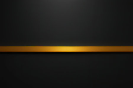 Black abstract background with golden lines. Vector illustration. Eps 10.の写真素材