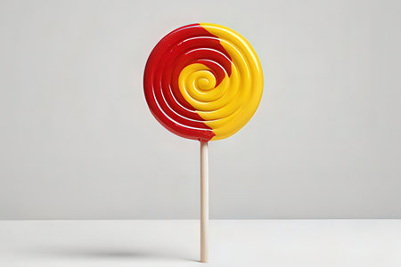 Colorful lollipop on a white background. 3d renderingの写真素材