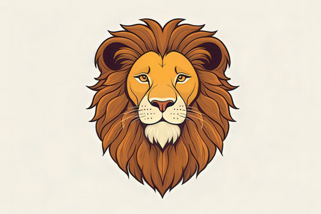 Lion head vector illustration isolated on white background. Lion head vector illustration for your design.の写真素材