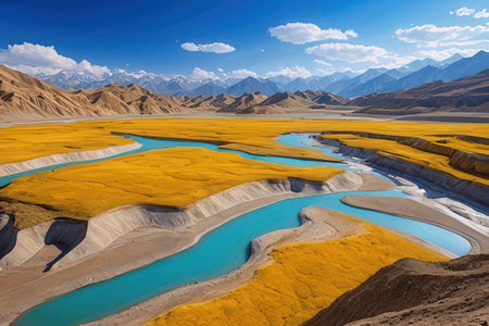 Himalayan landscape at Ladakh, Jammu and Kashmir, India