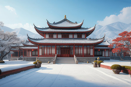 Gyeongbokgung Palace in Seoul, South Koreaの写真素材