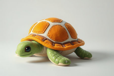 turtle toy isolated on a white background. 3d illustration.
