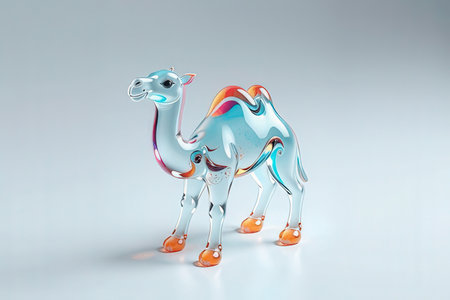 Camel statuette on a white background. 3d renderingの写真素材