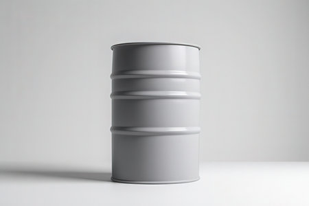 3d rendering of a white oil barrel isolated on a white background
