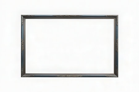 Picture frame isolated on white background. 3d rendering. Computer digital drawing.の写真素材