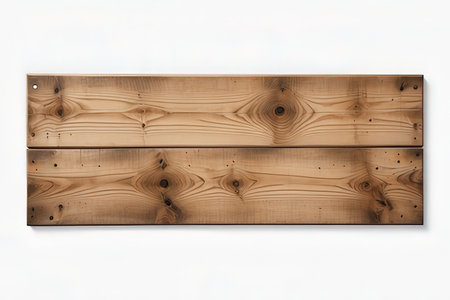 Wooden signboard isolated on white background. 3d illustration.