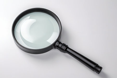 Magnifying glass on a white background. 3d render illustration.の写真素材