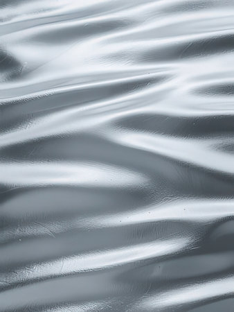 abstract silver background with some smooth lines in it and some foldsの写真素材