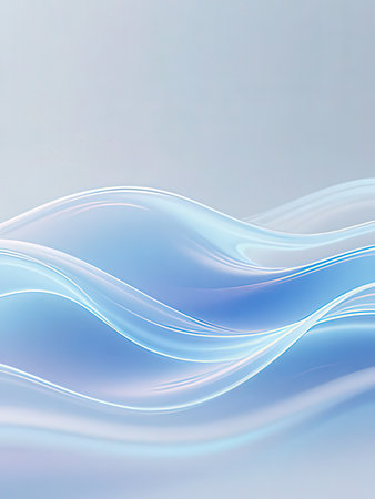 abstract background with smooth lines in blue and white colors, illustration