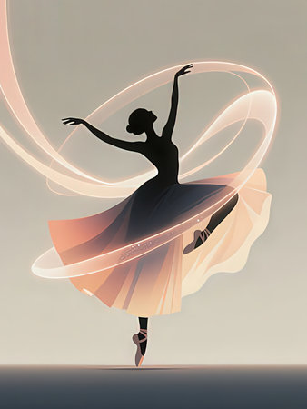 Ballet ballerina in a pink tutu. Vector illustrationの写真素材
