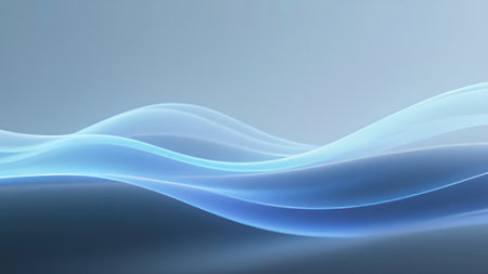 Abstract blue background with smooth lines, waves and space for your text