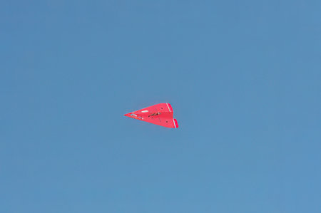 Kite flying in the blue sky in the air show