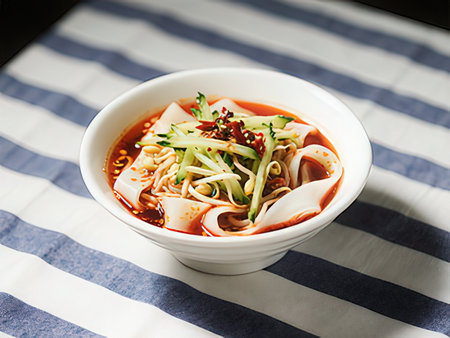 jjamppong, japanese noodle in a bowl